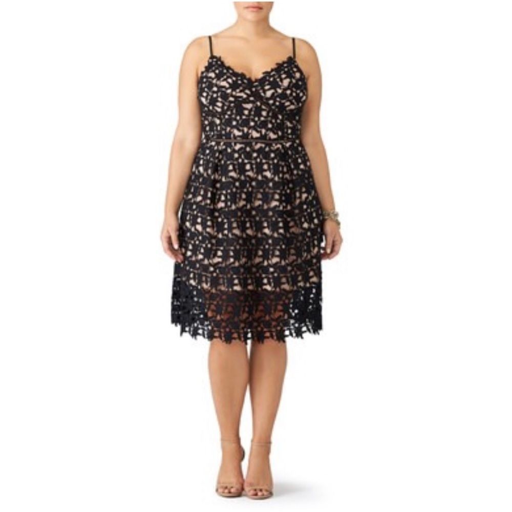 City chic Dress So Fancy black crochet lace dress 18